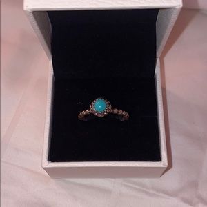 Pandora (turquoise) birthstone ring